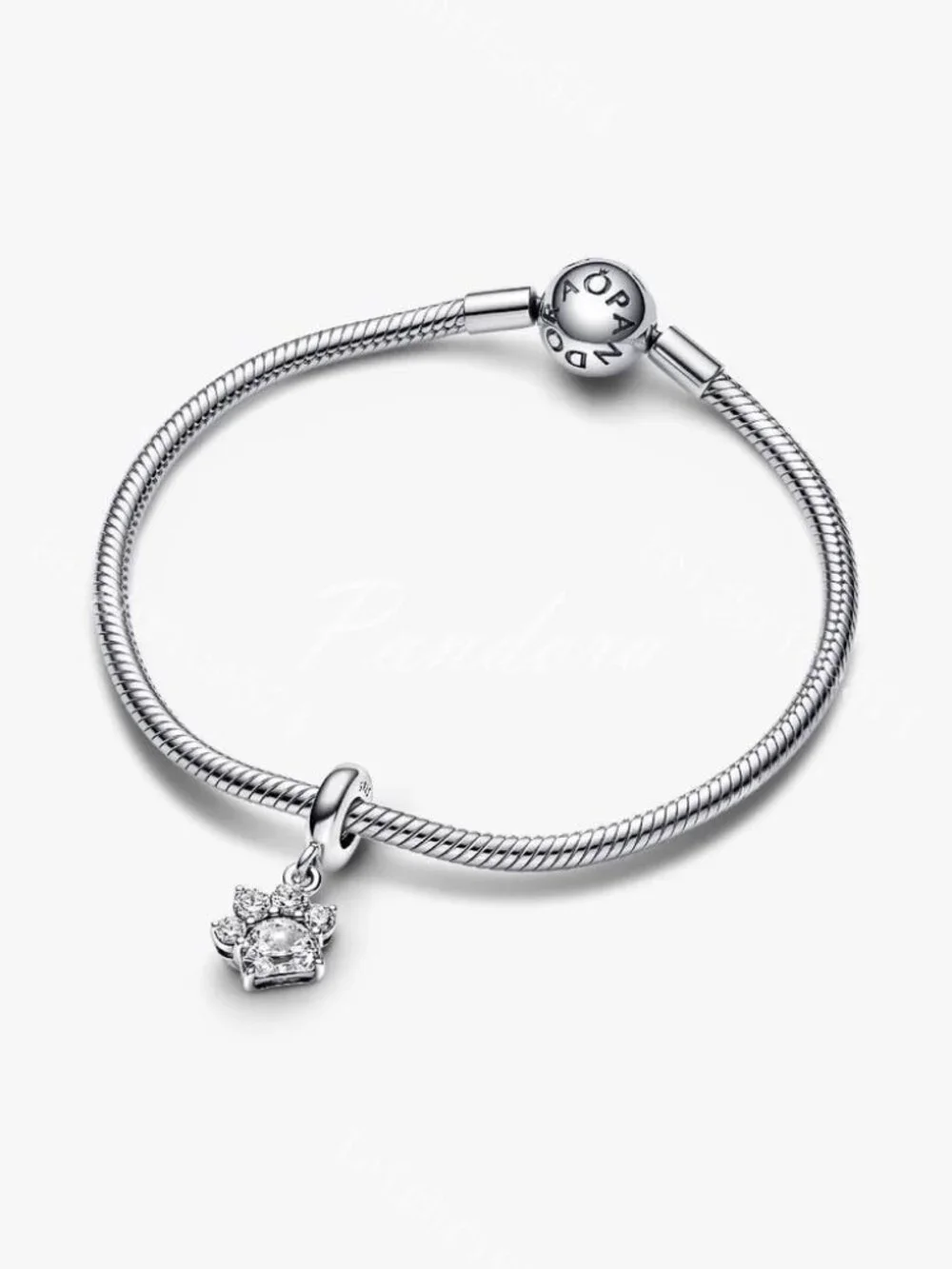 Pandora Sparkling Pet Paw Print Dangle Charm